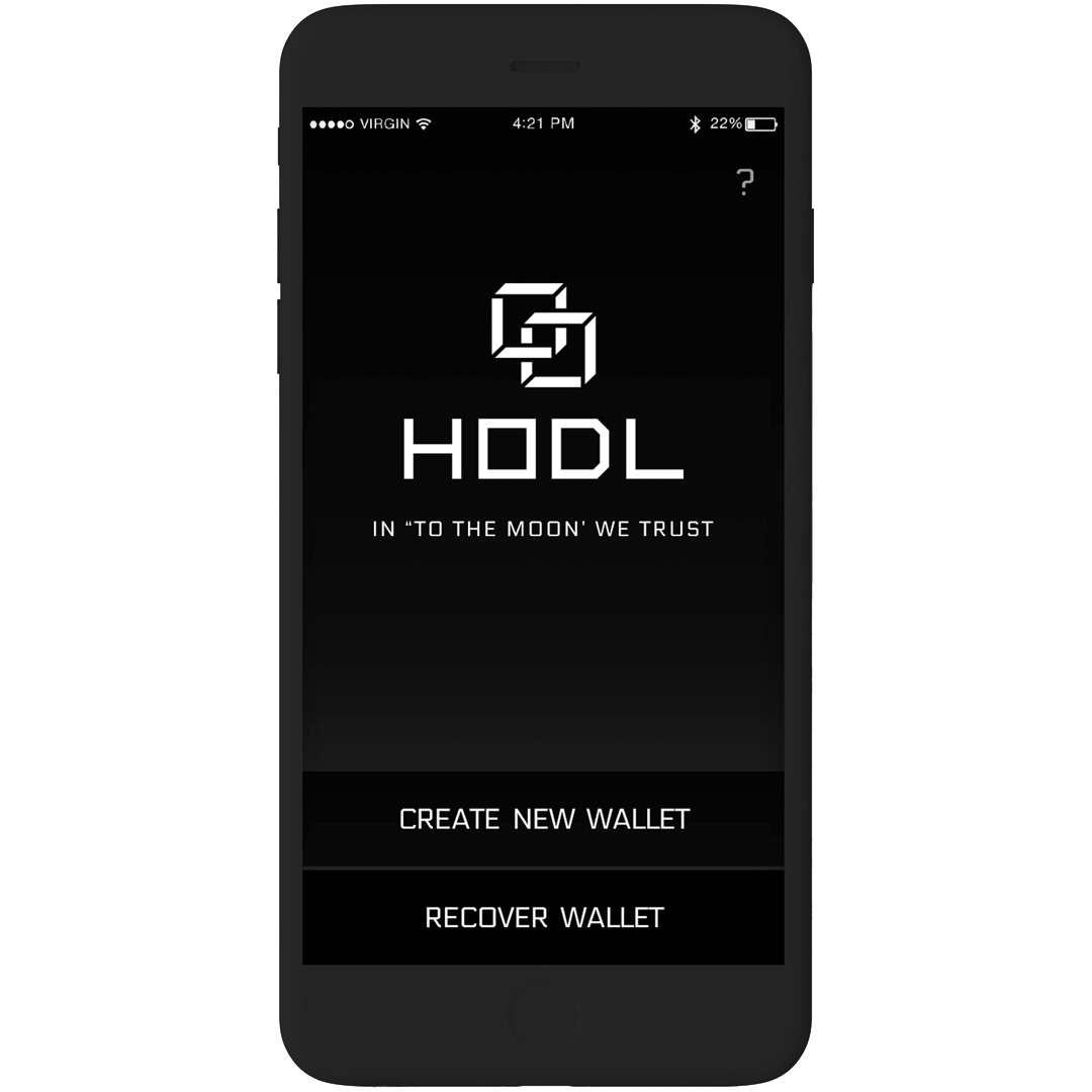 Animated walkthrough of HODL Wallet login screens